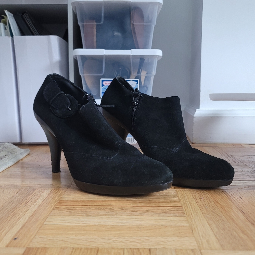 Black Suede Booties